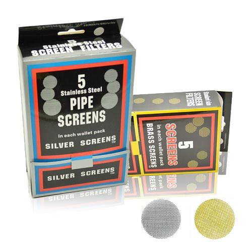 Brass or Stainless Steel Screens - 100 Wallet Packs of 5 Screens Each