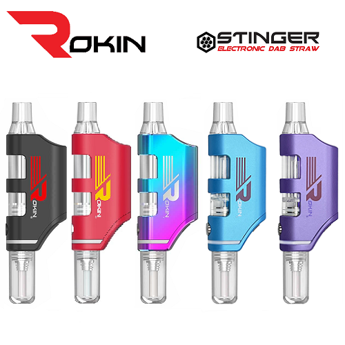 Rokin Stinger Electronic Dab Straw Color Options Lookah USA Wholesale