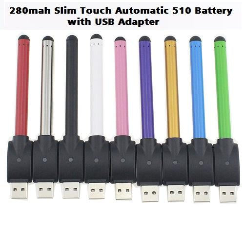 Slim Style Automatic Touch Battery and USB Adapter