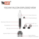 Yocan Falcom Wax and Dry Herb 6 In 1 Kit Exploded View Lookah USA Wholesale