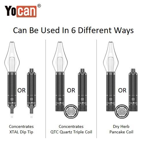 Yocan Falcom Wax and Dry Herb 6 In 1 Kit Lookah USA Wholesale