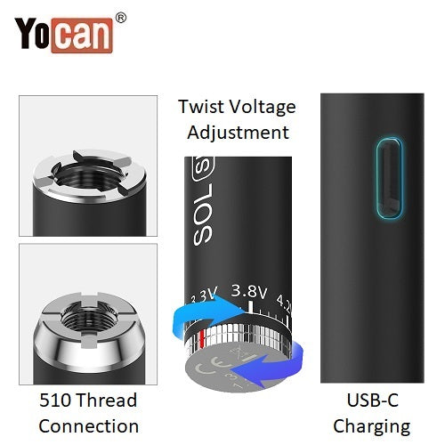 Yocan Ari (Mini) 510 Thread Twist Wax Cartridge Battery